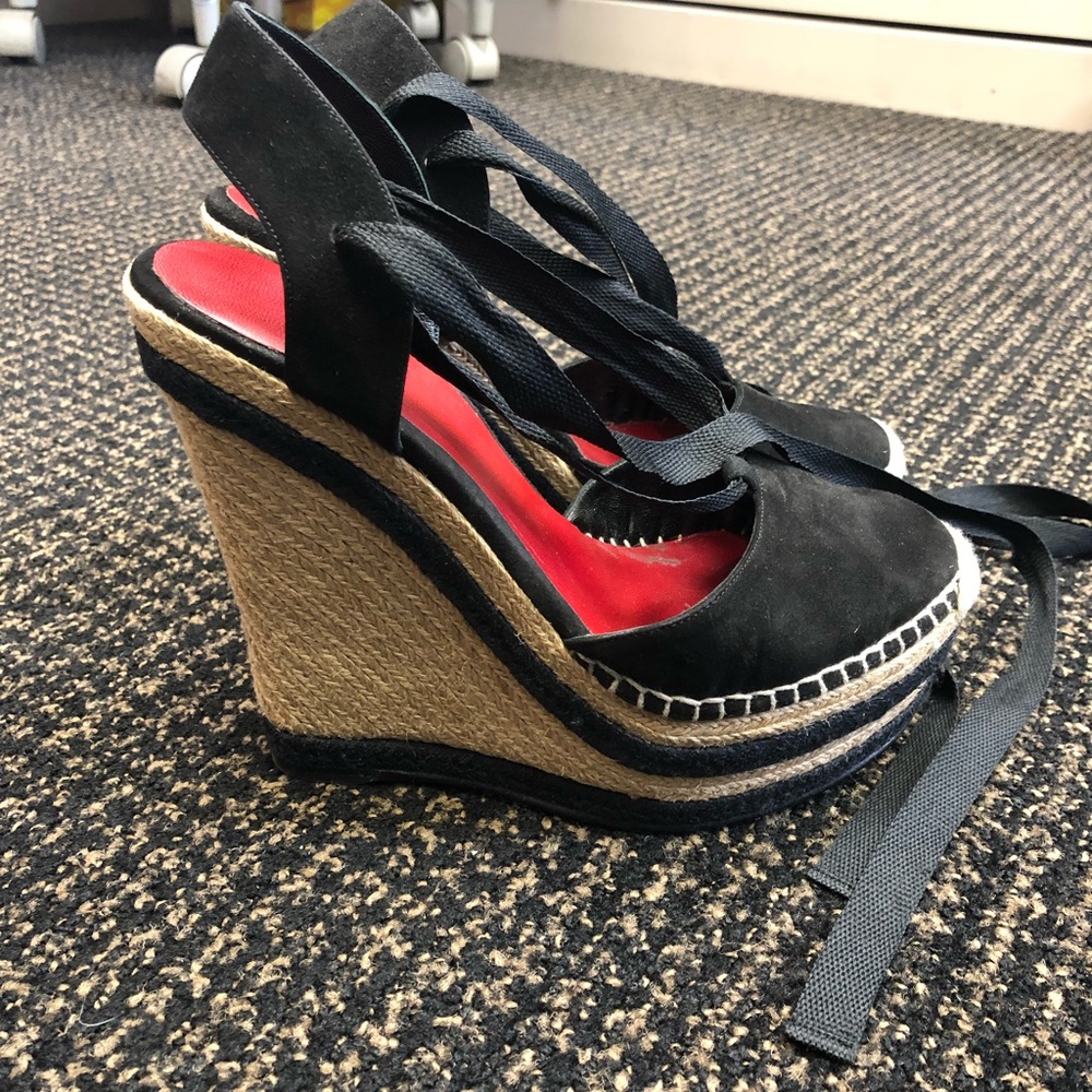 Gucci Black Suede Espadrilles